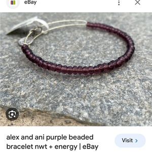 Alex and Ani Purple Beaded Bangle